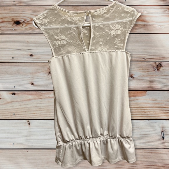 Studio Y Lace Tie Dressy Blouse Top Small - Picture 2 of 5